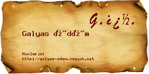 Galyas Ádám névjegykártya